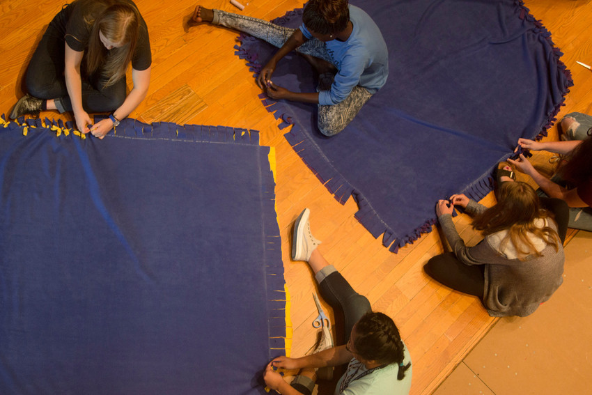 LWR Fleece Blankets Tie Students Together in Service Lutheran World