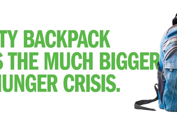 The hidden hunger crisis in the United States can be found in a dirty backpack.  