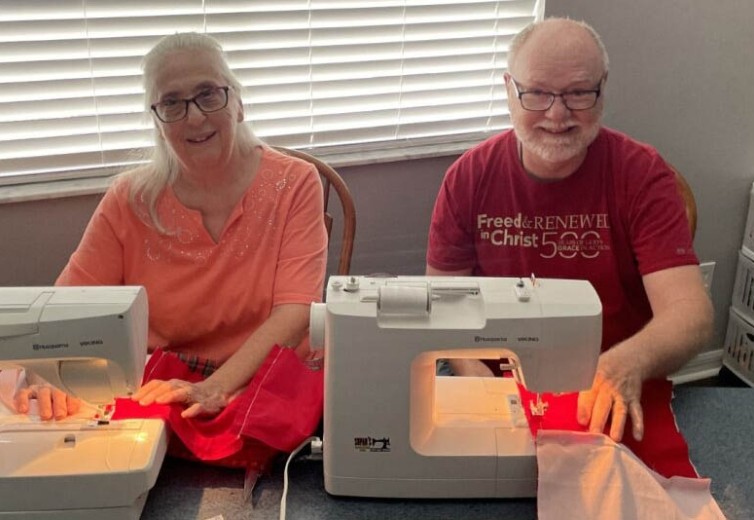 The couple that sews together, stays together  