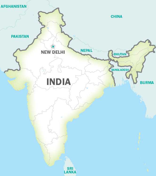 Map Of India Relief - Maps of the World
