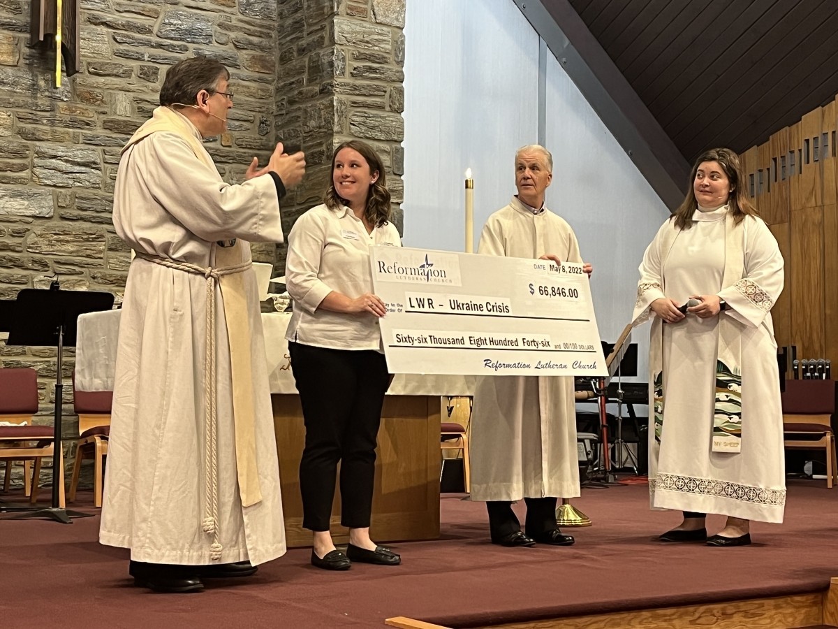 Check presentation at Reformation Lutheran Church