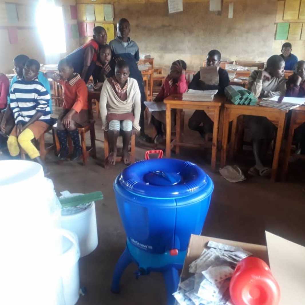 In Zimbabwe, your support provided water filters in 8 schools so that children have access to safe water. (Photo courtesy of Smile for Africa)