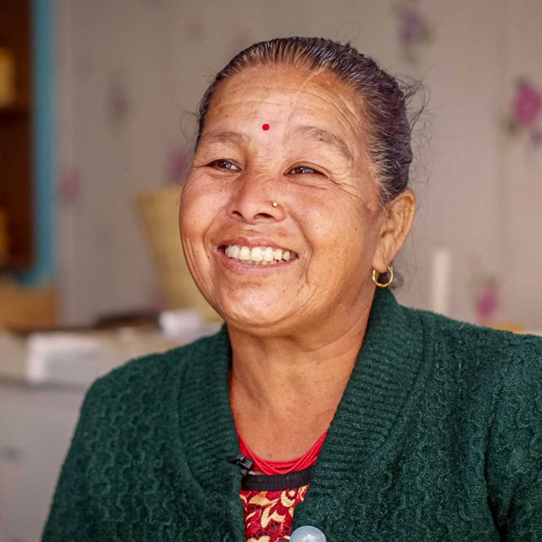 Nani Kumari Thapa is a flower farmer in Nepal. 
