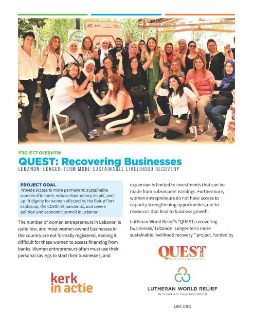 QUEST: Recovering Business Project Overview