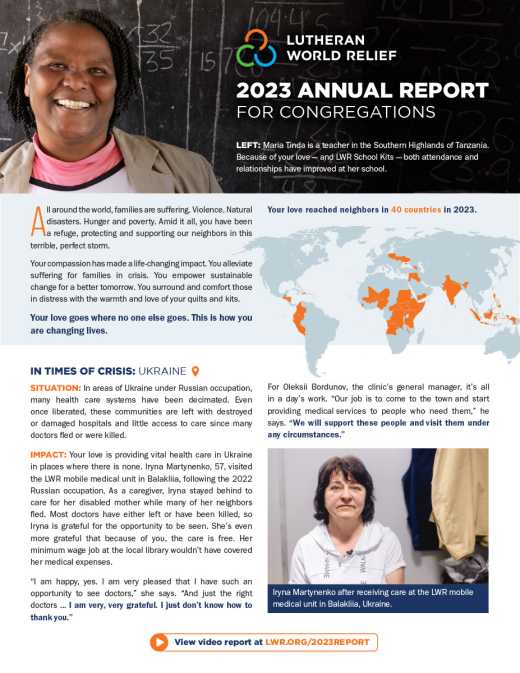 2023 Annual Report for Congregations