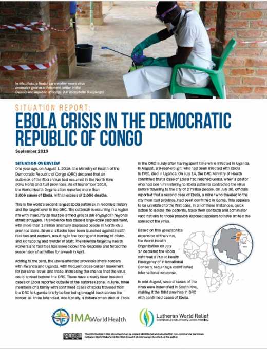 Ebola Crisis in the Democratic Republic of Congo No. 4