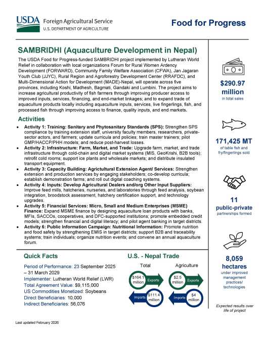SAMBRIDHI (Aquaculture Development in Nepal)