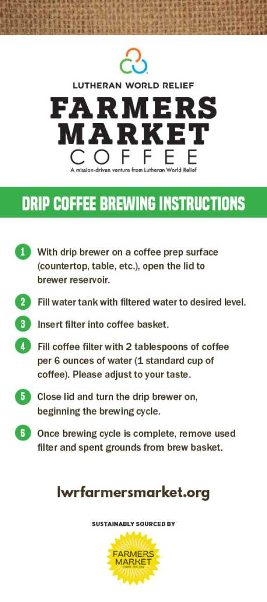 LWR Farmers Market: How To Drip Brew