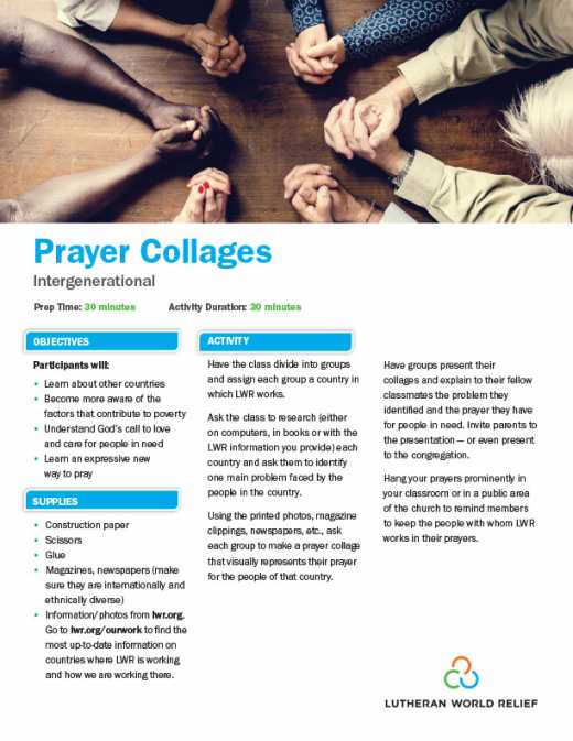 LWR Prayer Collage