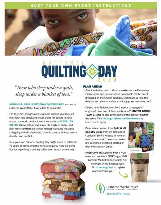 Host Your Own - National Quilting Day 2020