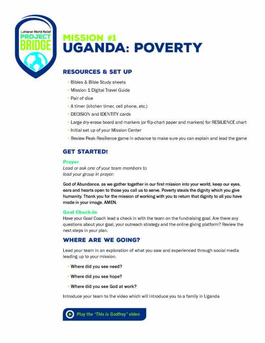 Project Bridge Mission #1- Uganda: Poverty