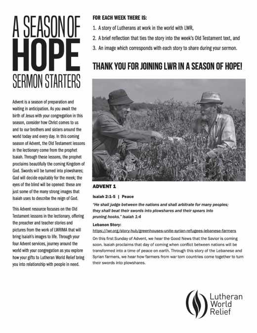 Season of Hope Sermon Starters: Advent
