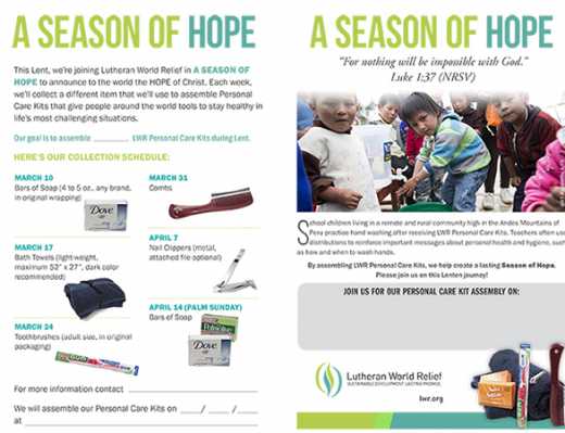 Season of Hope Bulletin Insert 2019 - Sunday (Color)