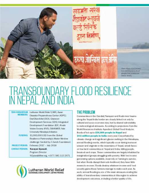 Transboundary Flood Resilience in Nepal and India