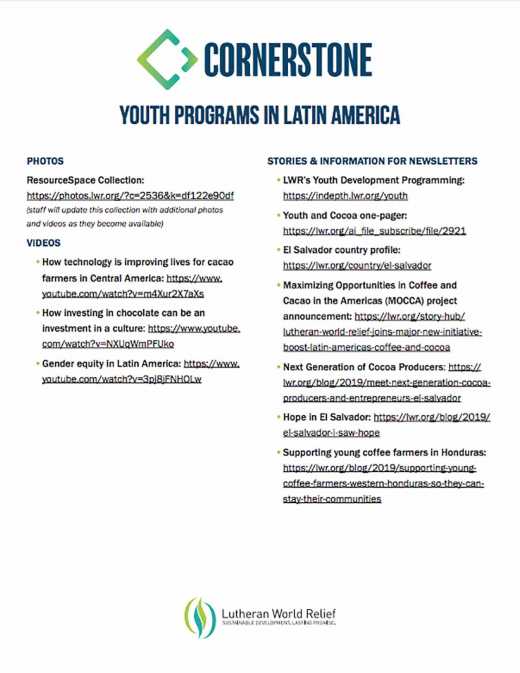 Cornerstone Youth Programs in Latin America 