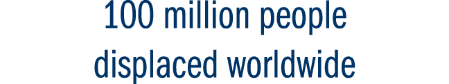 100 million people displaced worldwide