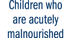Children who are acutely malnourished