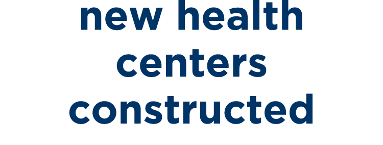 new health centers constructed