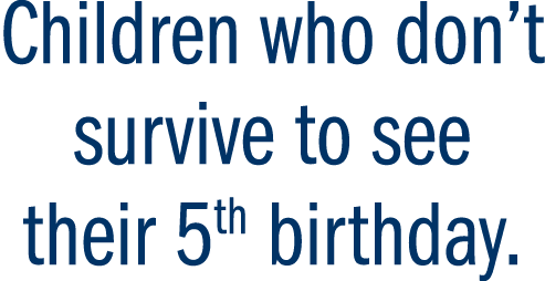 Children who don’t survive to see their 5th birthday.